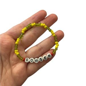 Super Mario Bowser Inspired Beaded Bracelet